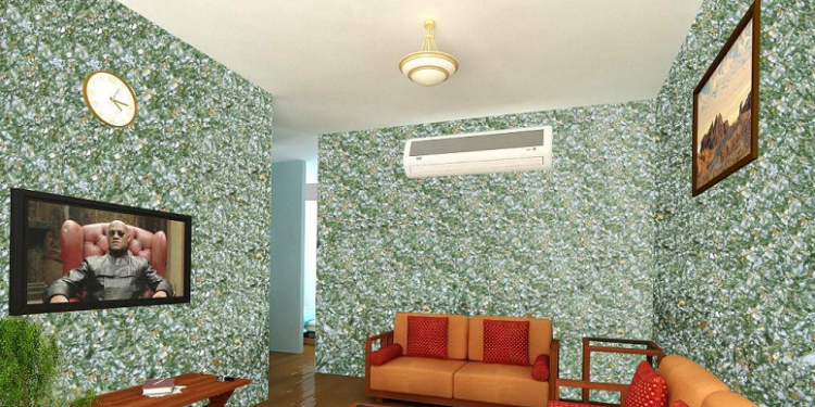 Применение жидких обоев в интерьере и их преимущества